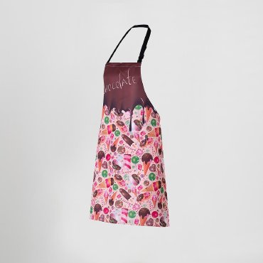 Delantal con peto estampado Various