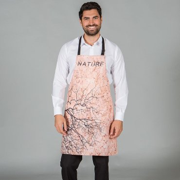 Delantal con peto estampado reciclado Recycled