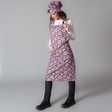 Delantal con peto estampado Hebilla