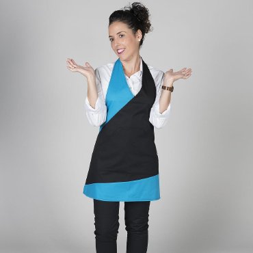 Delantal con peto combinado Bistro