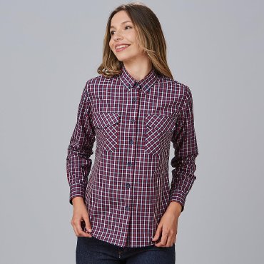 Camisa de cuadros manga larga mujer Caterina