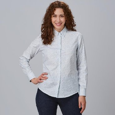 Camisa estampada manga larga mujer Giorgia