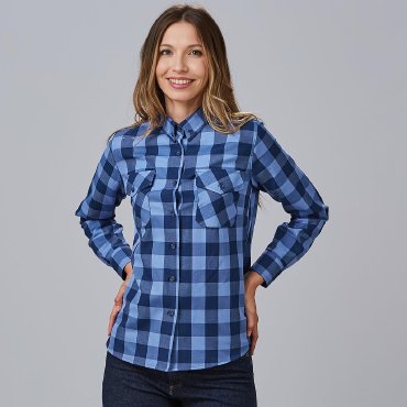 Camisa de cuadros manga larga mujer Alice