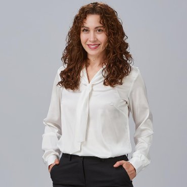 Blusa manga larga ligera mujer Oriana Saten