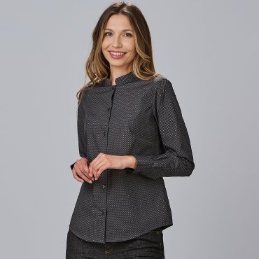 Camisa moteada manga larga mujer Greta