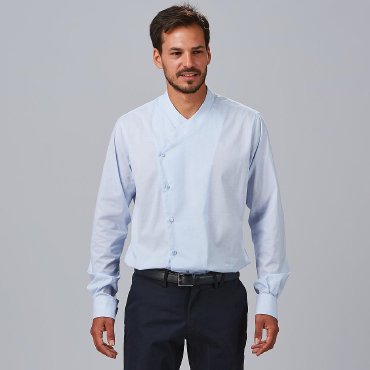 Camisa cruzada manga larga slim fit hombre Marcello