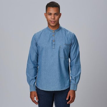 Camisa vaquera slim fit hombre Romeo