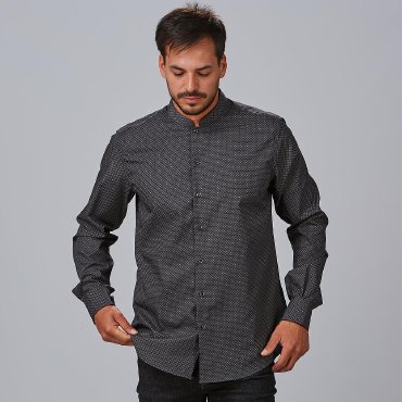 Camisa manga larga slim fit hombre Leone