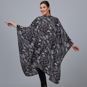 Capa de peluquería estampada