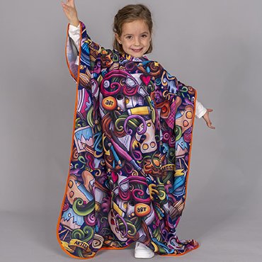 Capa de peluquería estampada niño