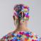 Gorro cirujano estampado Agatha. Color cuore multicolor.