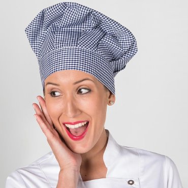 Gorro cocina a cuadros Vichy