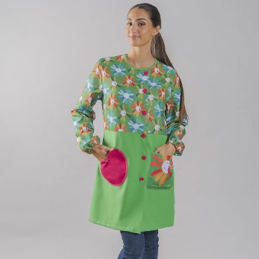 Bata maestra estampada mujer Agatha