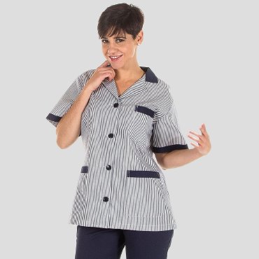 Bata corta manga corta mujer Vichy