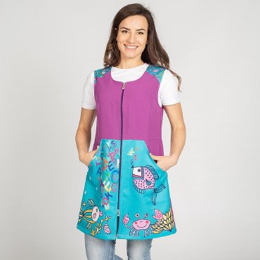 Casaca escolar estampada mujer Oceano