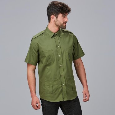 Camisa sahariana manga larga unisex Aciron