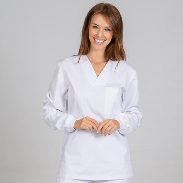 Casaca sanitaria manga larga unisex Adela