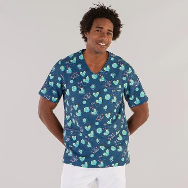 Casaca sanitaria reciclada estampada unisex Eider