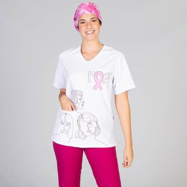Casaca sanitaria estampada unisex Aecc Hope