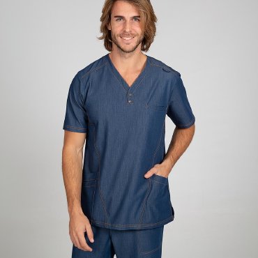 Casaca sanitaria vaquera hombre Dario
