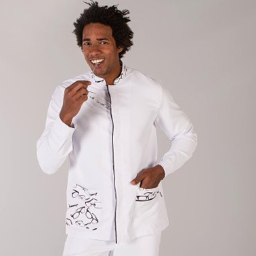 Casaca sanitaria estampada hombre Ferran