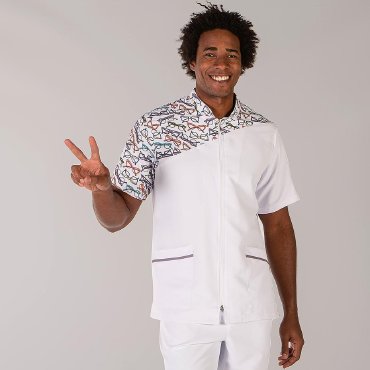 Casaca sanitaria estampada hombre Eloy