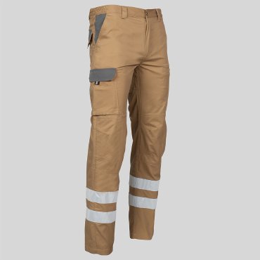 Pantalón multibolsillos elástico unisex Arce