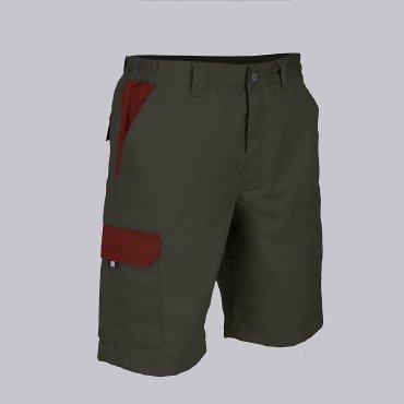 Bermuda multibolsillos elástica unisex Arce