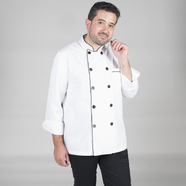 Chaqueta cocina manga larga combinada unisex Vivo