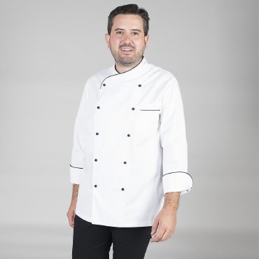 Chaqueta cocina manga larga combinada unisex Nápoles