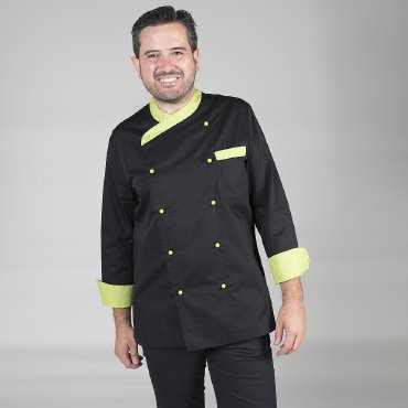 Chaqueta cocina manga larga combinada unisex París
