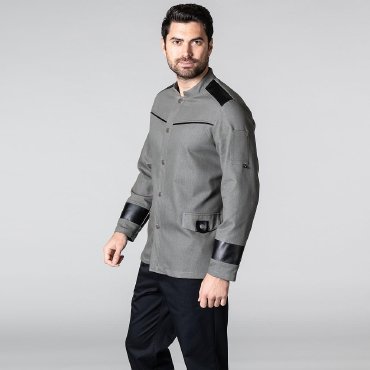 Chaqueta cocina manga larga combinada hombre Vargas
