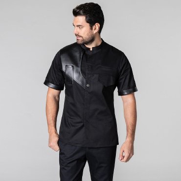 Chaqueta cocina manga corta combinada hombre Suarez