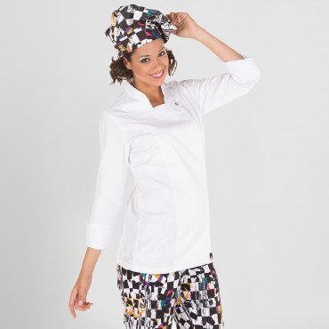Chaqueta cocina manga larga mujer Lara