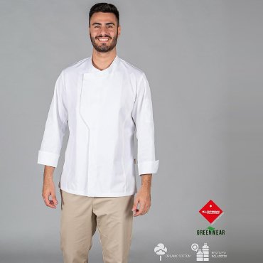 Chaqueta cocina manga larga reciclado-orgánico unisex Haro