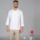 Chaqueta cocina manga larga reciclado-orgánico unisex Haro. Color blanco.