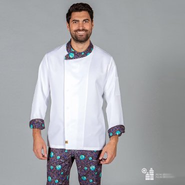 Chaqueta cocina manga larga reciclada unisex Planet
