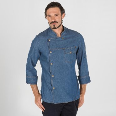 Chaqueta cocina vaquera manga larga unisex Casal