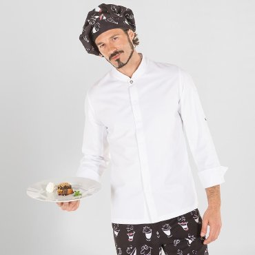 Chaqueta cocina manga larga unisex Marín