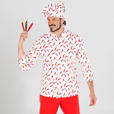 Chaqueta cocina manga larga estampada unisex Goya