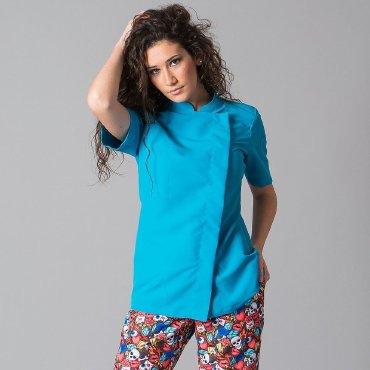 Chaqueta cocina manga corta mujer Paz