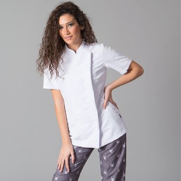 Chaqueta cocina manga corta mujer Paz