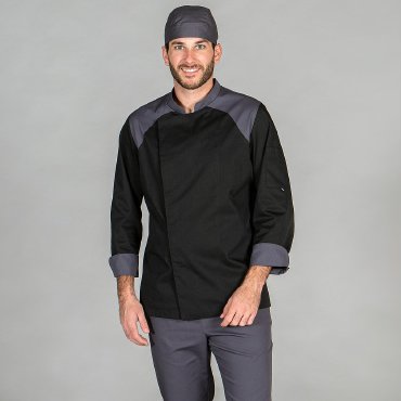 Chaqueta cocina manga larga combinada unisex Velasco