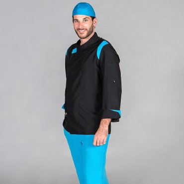 Chaqueta cocina manga larga combinada unisex Abades
