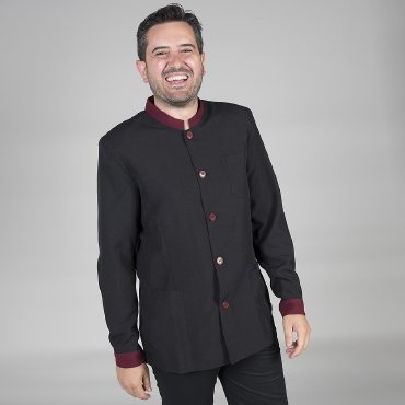 Chaqueta de sala combinada hombre Mao