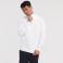 Sudadera media cremallera hombre R-270m-0. Color blanco.