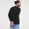 Sudadera básica unisex R-762m-0. Color negro.