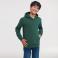 Sudadera con capucha niño R-265b-0. Color verde botella.