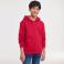 Sudadera con capucha niño R-265b-0. Color rojo clásico.