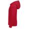 Sudadera con capucha y cremallera niño R-266b-0. Color rojo clásico.